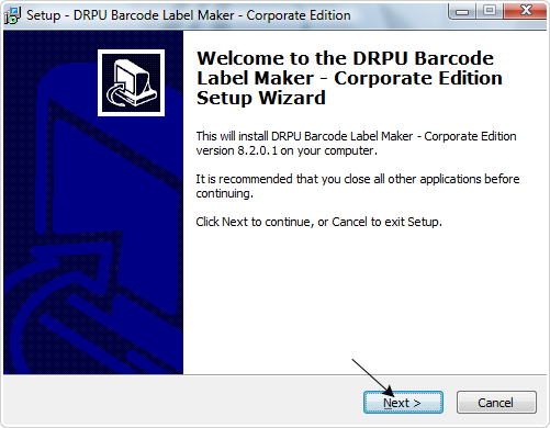 DRPU Barcode Software Setup Wizard
