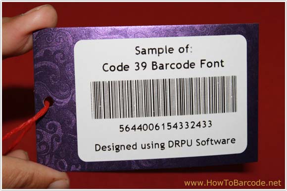Code 39 Barcode Font Sample
