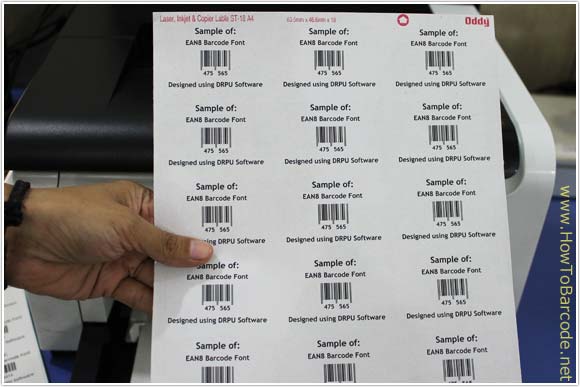 EAN8 Barcode Labels sheet EAN8 Barcode Labels sheet