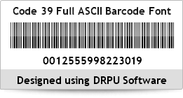 Code39 Full ASCII Barcode Font