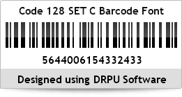 Code 128 SET C Barcode Font