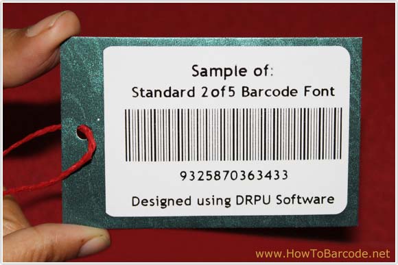Standard 2 of 5 Barcode Font Sample