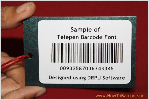 Telepen Barcode Font Sample