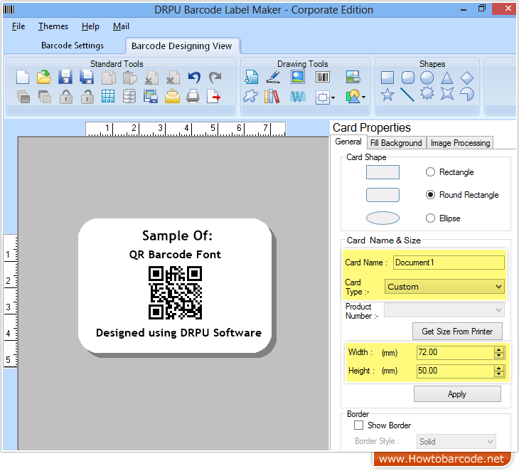 Create QR Code using Barcode Label Maker Software
