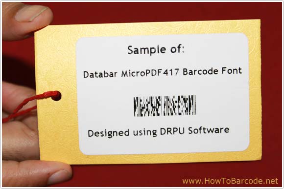 Databar MicroPDF417 Font Sample