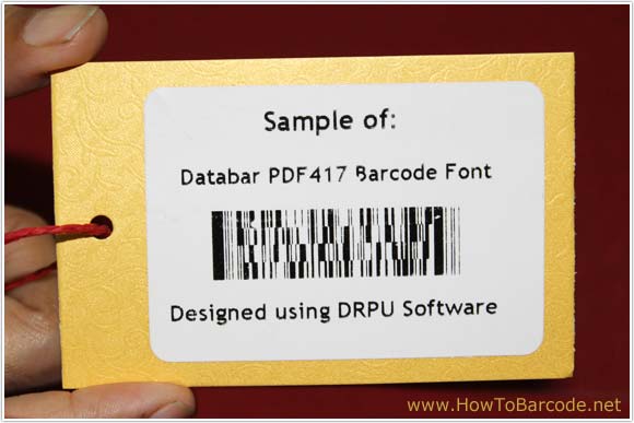 Databar PDF417 Barcode Font Sample
