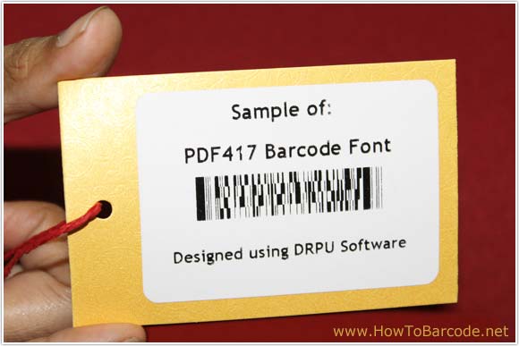 PDF417 Barcode Font Sample