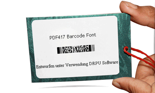 Beispiel einer PDF417-Barcode-Schriftart