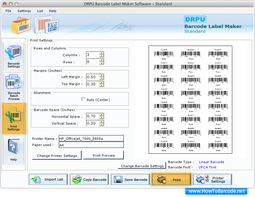 Print Barcodes via Mac barcode Software
