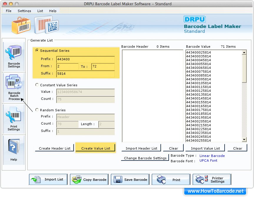 MAC OS Barcode Batch Process