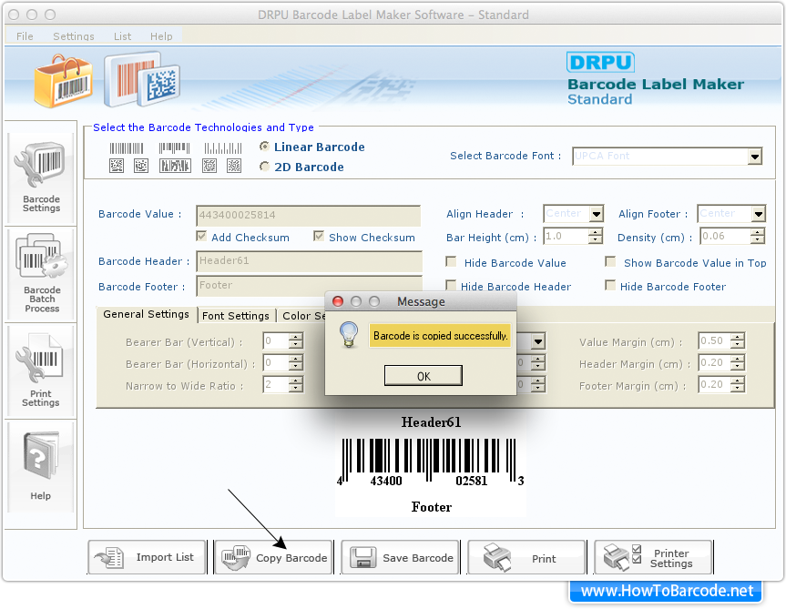 Copy Barcode with Mac