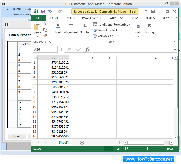 Saved Excel File