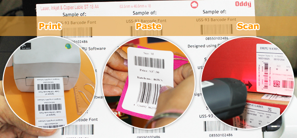 Print, Paste and Scan Barcode