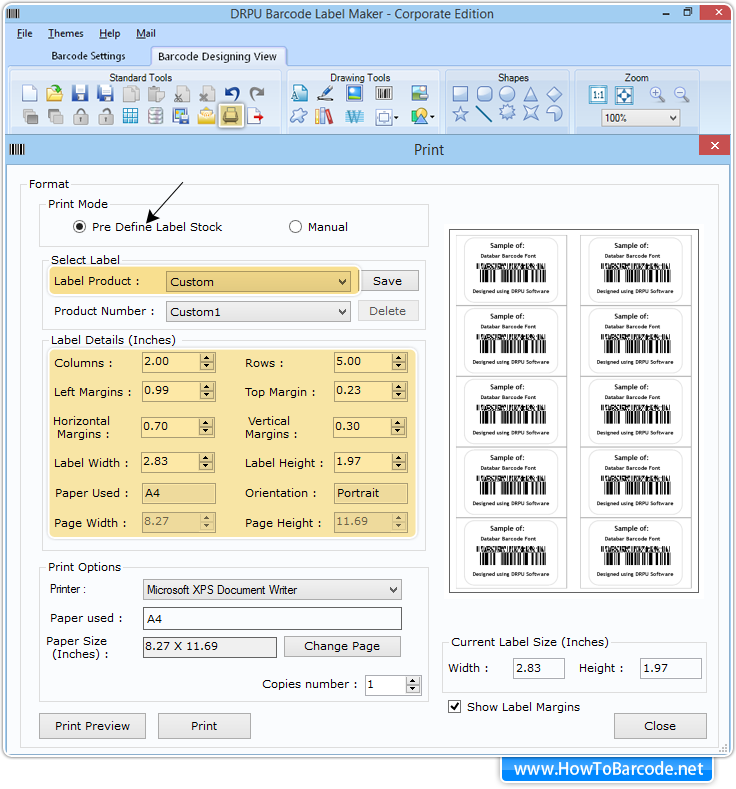 Custom Label Product Option