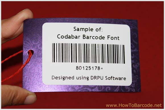 Codabar Barcode Font Sample