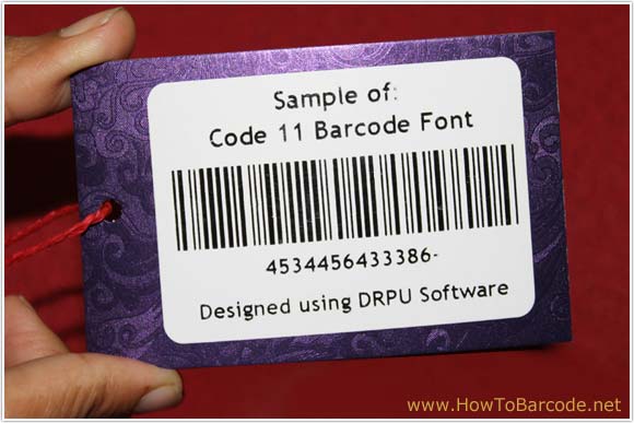 Sample of Code 11 Barcode Font