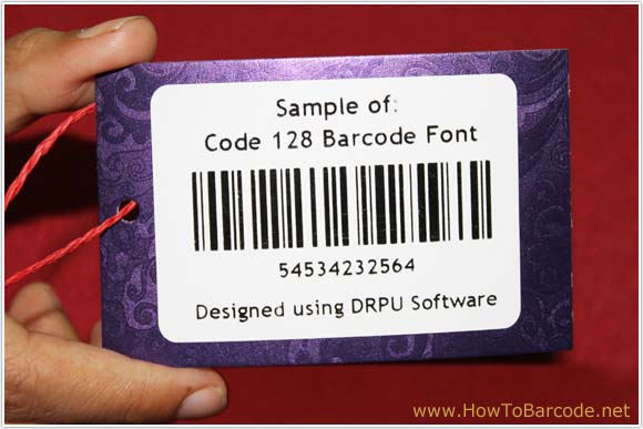 Sample of Code 128 Barcode Font