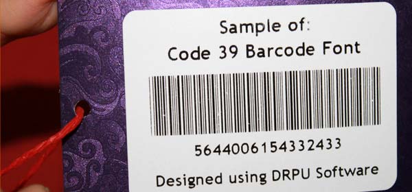 Sample of Code 39 Barcode Font