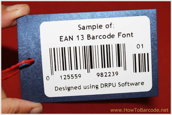 EAN13 Barcode Font Sample