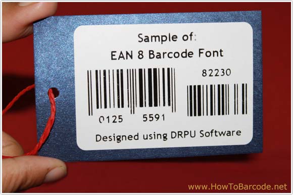 EAN8 Barcode Font Sample
