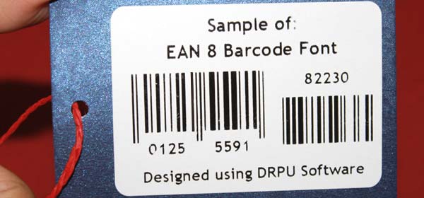 Sample of EAN8 Barcode Font