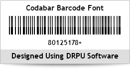 Codabar Barcode Font