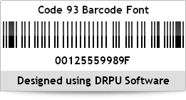 Code 93 Barcode Font
