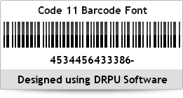 Code 11 Barcode Font