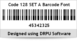 Code 128 SET A Barcode Font