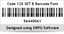Code 128 SET B Barcode Font