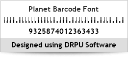 Planet Barcode Font