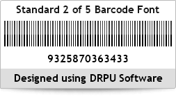 Standard 2 of 5 Barcode Font