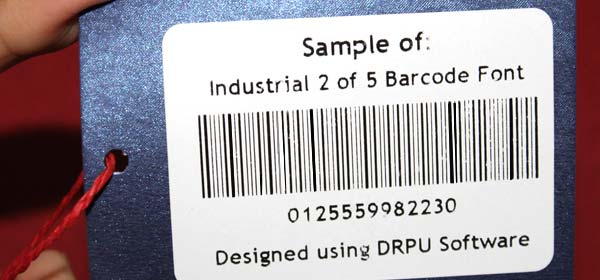 Sample of Industrial 2 of 5 Barcode Font