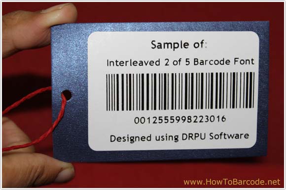 Interleaved 2 of 5 Barcode Font Sample