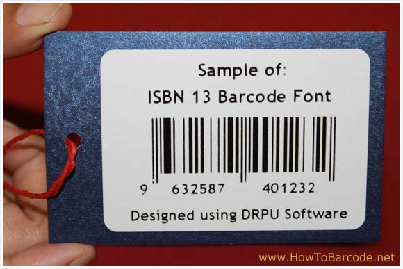 Sample of ISBN 13 Barcode Font designed Using DRPU barcode software