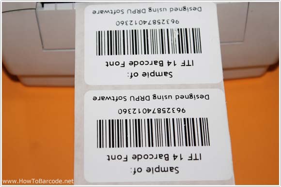 Printed ITF-14 Barcode Labels