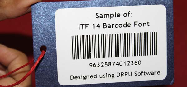 Sample of ITF-14 Barcode Font