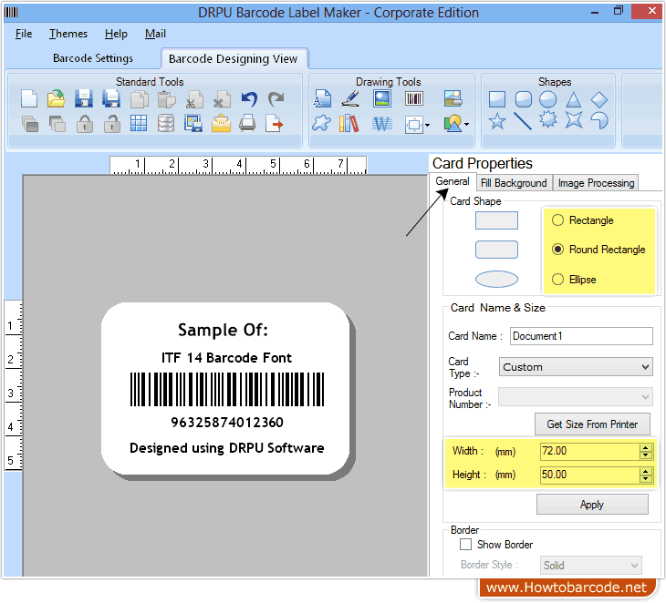 Generate ITF-14 Barcode Label