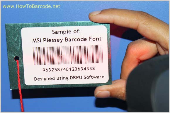 Scan MSI Plessey Barcode Label