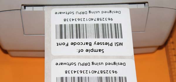 Printing MSI Plessey Font Labels