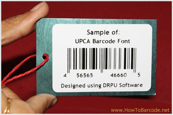 Sample of UPCA Barcode Font designed Using DRPU barcode software
