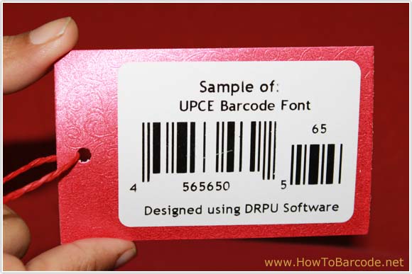 UPCE Barcode Font Sample