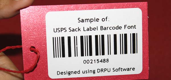 Sample of USPS Sack Label Font