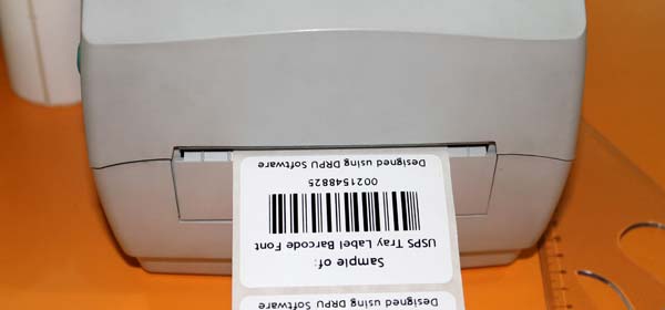 Printing USPS Tray Label Font