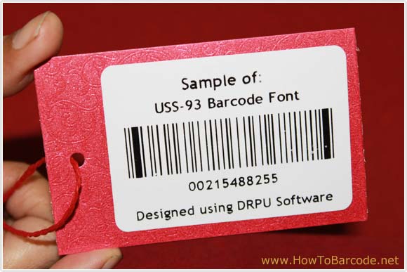 Sample of USS-93 Barcode Font designed Using DRPU barcode software