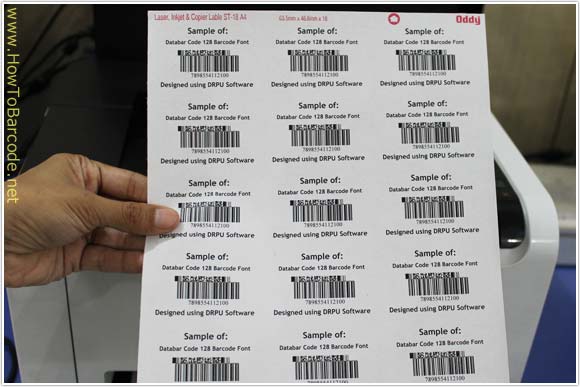 Databar code 128 Barcode Labels