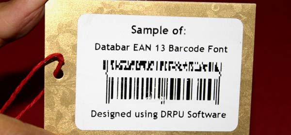 Sample of Databar EAN 13 Barcode Font
