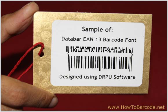 Databar EAN 13 Barcode Font Sample