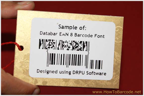 Databar EAN 8 Barcode Font Sample