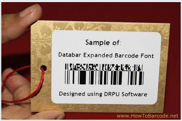 Databar Expanded Barcode Font Sample